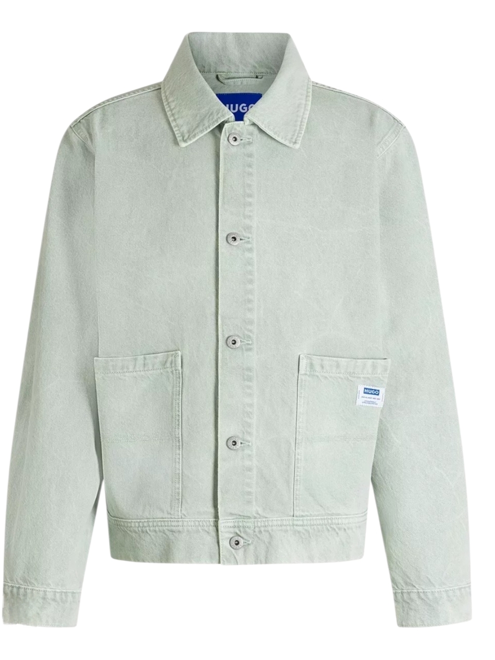 Hugo Boss Men's Denim Pale Green Oversized Jacket M